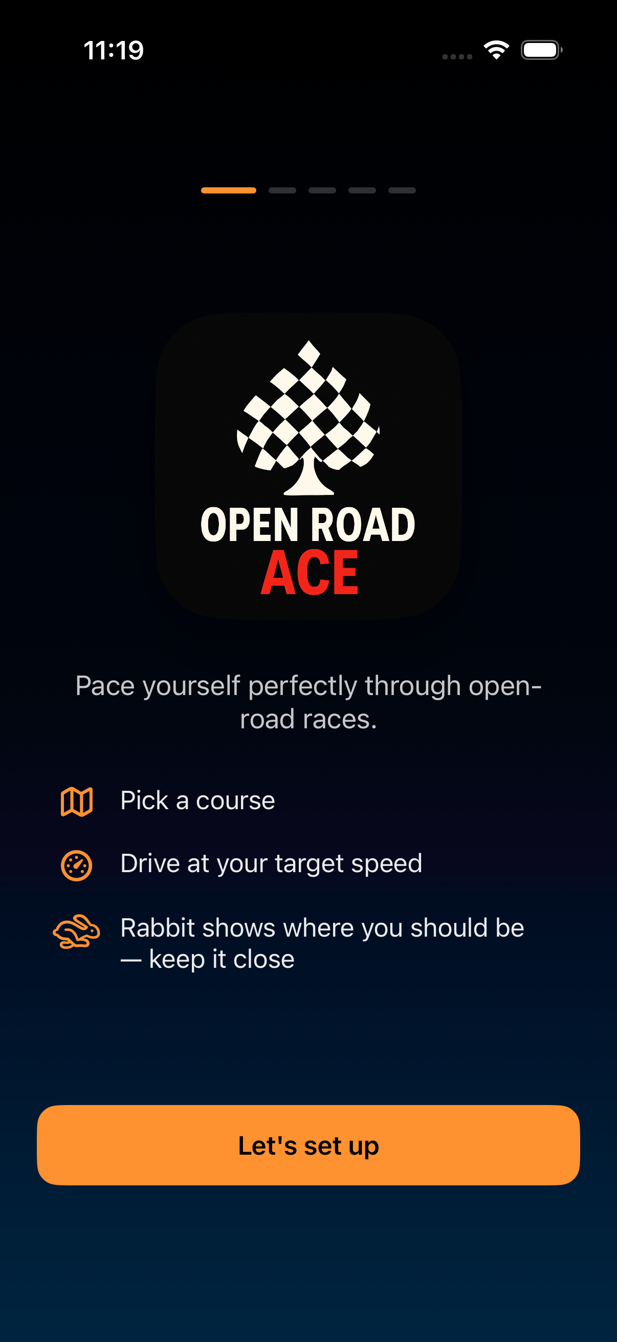 Onboarding welcome screen